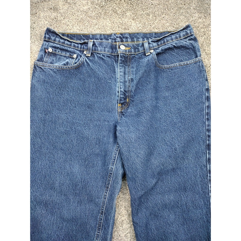 Polo Jean Co Ralph Lauren Women's Blue Denim Jeans Size 14x29 Straight Leg Flag - Picture 2 of 16